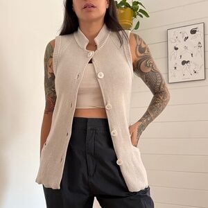 The White company merino wool sleeveless jacket
